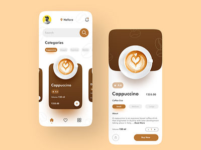 Coffee Shop Mobile App UI