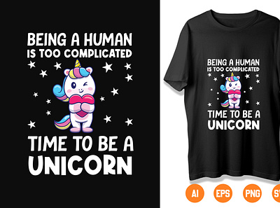 Unicorn T-Shirt Design Sample 01 branding design icon illustration logo typography vector