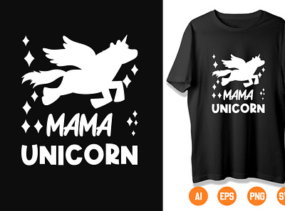 Unicorn T-Shirt Design Sample 02 branding design icon illustration logo typography vector