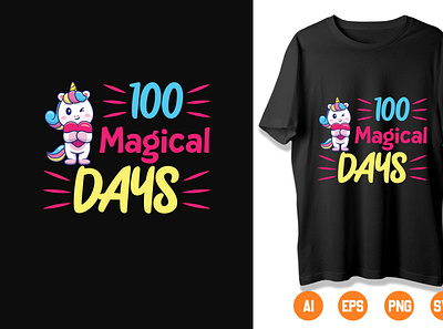 Unicorn T-Shirt Design Sample 03 branding design icon illustration logo typography vector