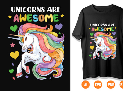 Unicorn T-Shirt Design Sample 15 branding design icon illustration logo typography vector