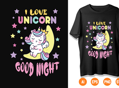 Unicorn T-Shirt Design Sample 20 branding design icon illustration logo typography vector