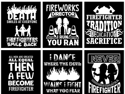 Fire Fighter T-Shirt Design bundle 9 branding design graphic design icon illustration logo typography vector