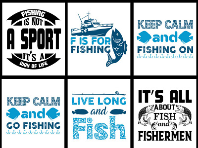 Fishing T-Shirt Design Bundle 04 branding design graphic design icon illustration logo t shirt design typography vector