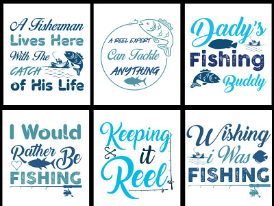 Fishing T-Shirt Design Bundle 06 branding design graphic design icon illustration logo typography vector