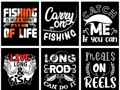 Fishing T-Shirt Design Bundle 07 branding design graphic design icon illustration logo typography vector