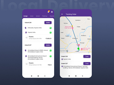On Demand Local Delivery System android app design ecommerce flutter ios ui