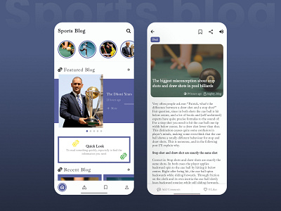 Sports blog app