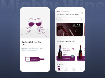 Wine Shop App android app branding design flutter graphic design ios ui