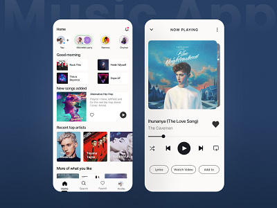 Music App android app branding design flutter ios ui