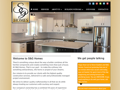 S&G Homes Website graphic design home builder logo design webdesign website design