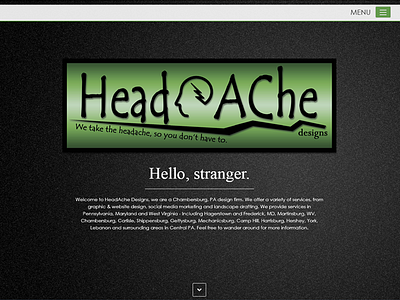 Headache Designs Website graphic design headachedesigns logo design webdesign website design