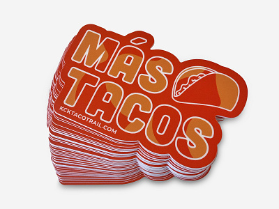 KCK Taco Trail Stickers brand branding color color palette design illustration kansas kansas city sticker stickermule taco typography vector