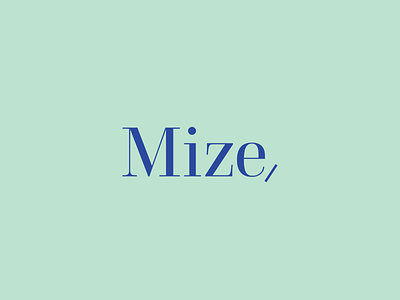Mize: logo rebrand concept accountant accounting blue brand branding color color palette design firm icon logo logo design mint rebrand serif serif font slash typography