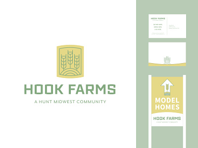 Hook Farms branding concept brand branding color color palette community design farmhouse house illustration logo modern modern farmhouse real estate typography