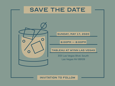 Cocktail Party save the date bank bar brand branding cocktail color color palette design icon illustration las vegas modern party save the date typography vector vegas