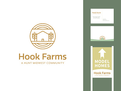 Hook Farms branding concept brand branding color color palette design farm farms home hook house icon illustration logo logo design modern farmhouse residence residential typography vector