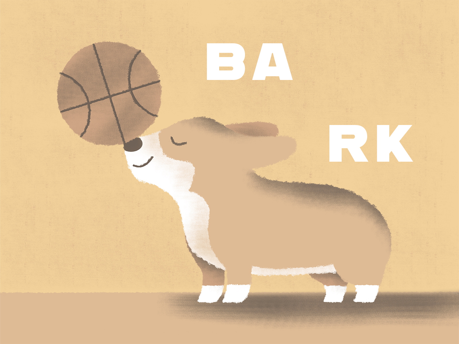 Basketball corgi illustration animation ball bark basketball color color palette corgi corgis dog dogs gif illustration play texture weekly warmup