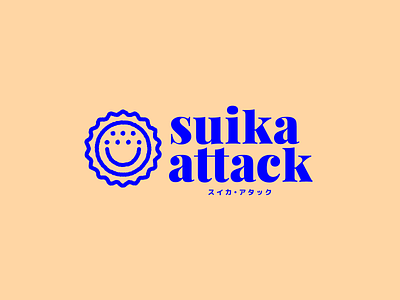 suika attack logo anime geek hiragana japan japon katakana logo logotype logotypes mexico personal brand personal logo personal project sandia slp suica suika vector watermelon