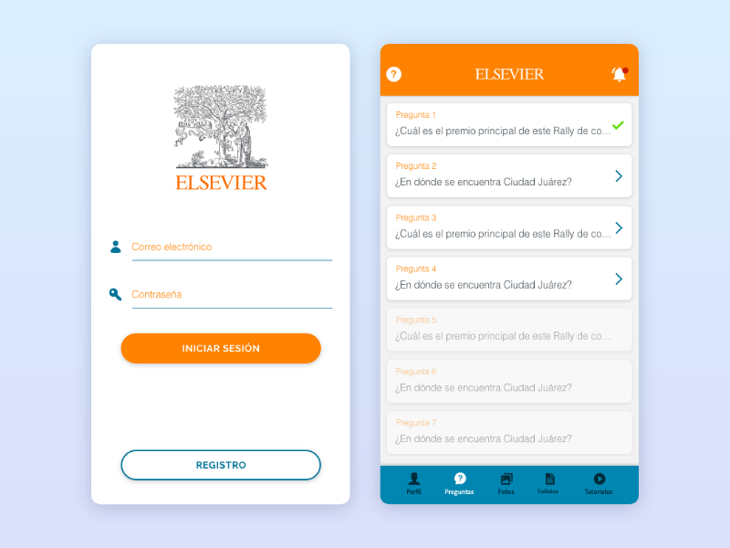 Elsevier Games App mexico mobile apps diseño de app institute ui design research mobile application mobile app design ui elsevier
