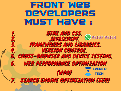 Front End Web Developers : Skills branding design graphic design typography web