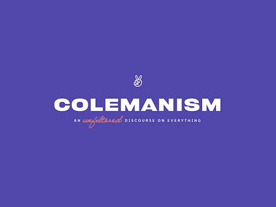 Colemanism Logo branding identity lockup logo podcast podcast logo