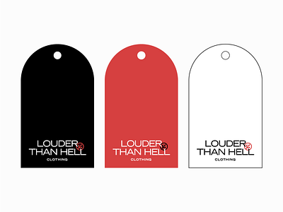 Louder than Hell apparel branding clothing clothing tag fashion icon identity lockup logo modern logo pitchfork