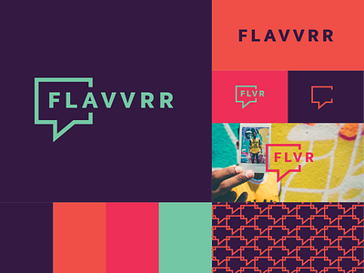 Rejected Flavvrr Brand Comp #3 bold branding cultural identity logo logotype pattern social warm