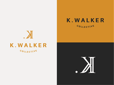K. Walker Collective Lockups brand mark branding fashion gold lockup logo logotype menswear