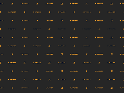 K. Walker Collective Pattern brand mark branding fashion gold lockup logo logotype menswear pattern