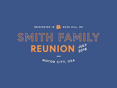 Smith Family Reunion T-Shirt Design detroit family reunion lockup logo mark reunion t shirt design type