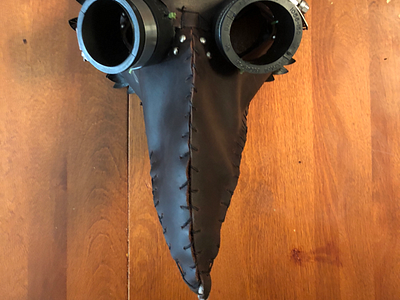 Leather plague doctor mask