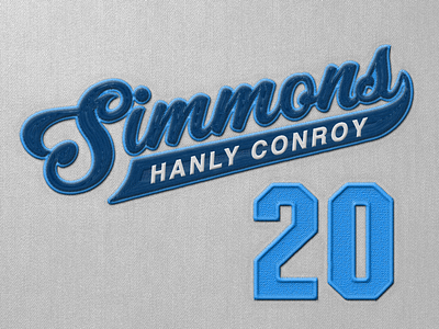 Simmons Hanly Conroy 20th Anniversary Booklet baseball booklet brand logo texture