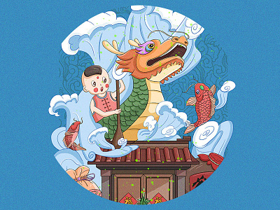 Dragon Boat Festival design illustration