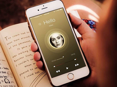 Hello, from the otherside ios.app.design mockup music