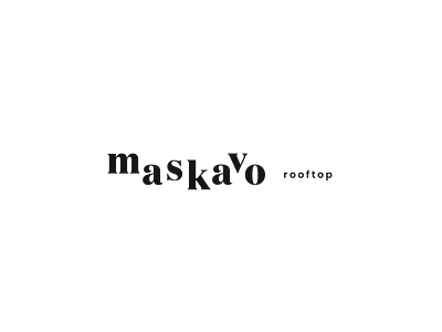 MASKAVO ROOFTOP branding design logo recife restaurant