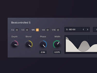 Beatcontrolled S audio chart gui interface knob music plugin ui wave