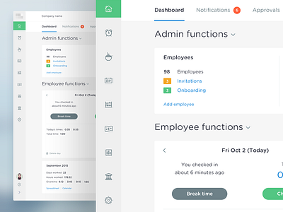 Workforce management tool app clean dashboard light management minimal tool ui user interface