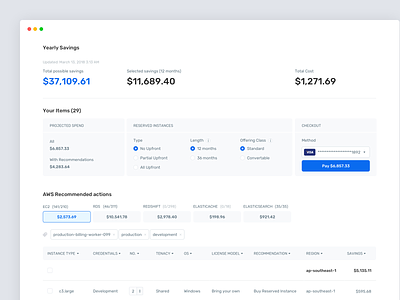 Savings Page admin panel clean ui cms dashboad interface minimal payment savings table tables ux