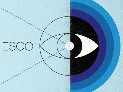 ESCO Modernist 60s eye illustration modernism retro vintage