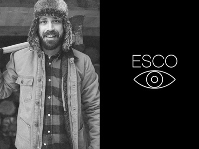 Esco americana black and white electric state company esco logo lumberjack photography rugged