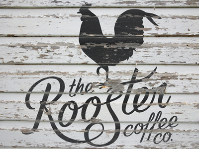 The Rooster Coffee Co. branding coffee custom design lettering logo type vintage