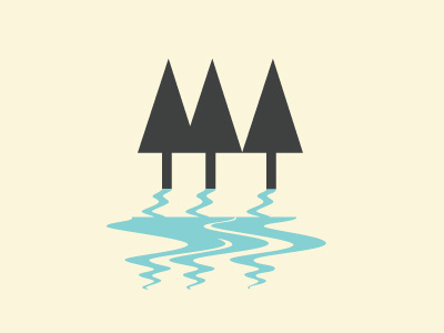 Threetop Logo adventure design forest graphic icon illustration lake logo outdoor trees vector woods