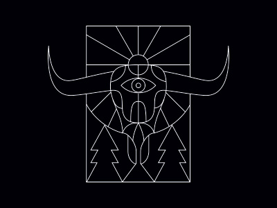 Obey the Cowgod! animal icon iconography illustration illustrator logo logodesign skull vector