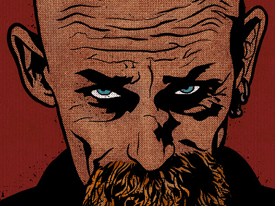 Portrait No. 4 biker halftone illustration illustrator ipadpro portrait procreate true grit
