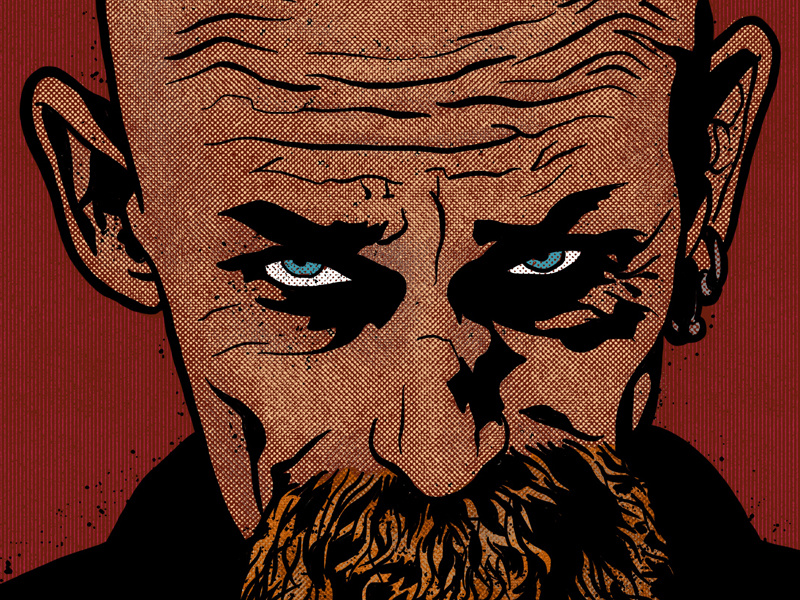 Portrait No. 4 ipadpro procreate illustrator biker true grit halftone illustration portrait