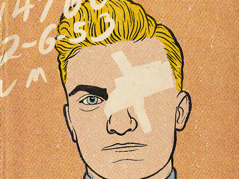 Vintage Mugshot 1 true crime vintage drawing portrait halftone illustration crime mugshot