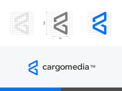 Cargomedia exploration branding cargo construction icon identity it logo media