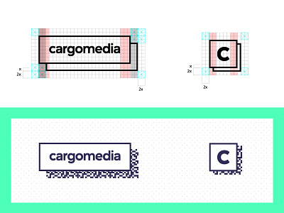 CARGOMEDIA Logo colors exploration geek geometric internet logo pattern retro symbol tech