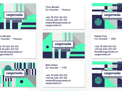 Cargo Media Business Card business card cargo custom glitch media pattern